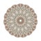 Geometric Ethnic Mandala Zigzag Mosaic Vector Artwork Fashion Fabric Object Illustration. Detailed Brown Floral Design
