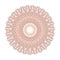 Geometric Ethnic Mandala Zigzag Mosaic Vector Artwork Fashion Fabric Object Illustration. Detailed Brown Floral Design