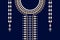 Geometric Ethnic pattern. Necklace embroidery design for fashion kaftan styles for men