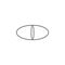 Geometric figures, ellipsoid outline icon. Elements of geometric figures illustration icon. Signs and symbols can be used for web