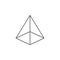 Geometric figures, square based pyramid outline icon. Elements of geometric figures illustration icon. Signs and symbols can be