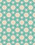 Geometric floral circle damask seamless pattern. All over print vector background. Pretty summer 1950s quilt fashion style. Trendy