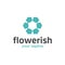 Geometric Flower Blossom Modern Corporate Nature Logo Concept Design