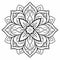 Geometric Flower Mandala Coloring Page With Exotic Realism