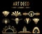 Geometric Gatsby Art Deco Ornaments or Decoration Elements