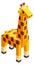 Geometric giraffe. Low poly animal. Isometric icon