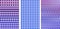 geometric gradient background - blue violet colors. Set of 3 vertical images, banner. Various abstract blurry patterns