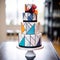 Geometric Grandeur: Strikingly Modern Tiered Cakes