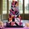 Geometric Grandeur: Strikingly Modern Tiered Cakes