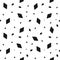 Geometric grunge seamless pattern of black rhomb confetti
