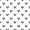 Geometric hearts seamless pattern on white background. 14 february