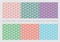 Geometric Hexagram Seamless Patterns Pastel Color Set