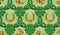 Geometric horizontal St Patricks day pattern