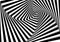 Geometric illusion background, black and white curved lines, vector illustration, eps 10