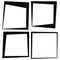 Geometric irregular square, cube picture frame, border