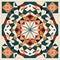 Geometric kaleidoscope background. Abstract kaleidoscope fabric design. Generative AI