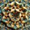 Geometric Kaleidoscope Pattern for Seamless Tiles. Perfect for Web Design.