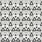 Geometric line monochrome abstract hipster seamless pattern with triangle.