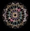 Geometric lines flowers embroidery mandala circle