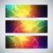 Geometric, lowpoly, abstract modern vector banners