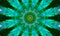 Geometric mandala with gradient shades of turquoise