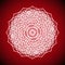 Geometric mandala image on red background