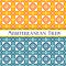 Geometric mediterranean patterns yellow and blue