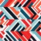 Geometric Minimalism: Boldly Fragmented Striped Composition