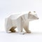 Geometric Minimalist Polar Bear Paper Model Sculpture
