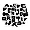 Geometric modern cyber style font. Vector alphabet