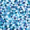 Geometric mosaic pattern from blue triangle