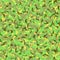 Geometric mosaic wild animal skin spots seamless pattern in green and yellow shades
