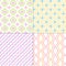 Geometric pastel small vector patterns