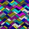 Geometric patchwork pattern in bright colors