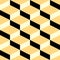 Geometric pattern black cream and orange