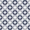 Geometric pattern in blue, grey, white. Japanese shippo seven treasures traditional background for wallpaper.