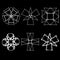 Geometric pattern icon astrology cross
