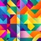 Geometric pattern of overlapping polygons in rainbow colors. Abstract background in the colors of the LGBT flag. The image was