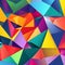 Geometric pattern of overlapping polygons in rainbow colors. Abstract background in the colors of the LGBT flag. The image was