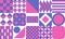 Geometric Pattern Pink Purple Squares Circles Triangles Background