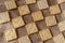 Geometric pattern of salted crackers