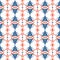 Geometric pattern with Scandinavian ethnic motifs