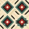 Geometric pattern using square shapes in cultural motifs and vintage minimalism (tiled)