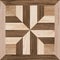 Geometric pattern wooden decorative floor and wall mosaic tile