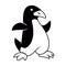 Geometric penguin cartoon