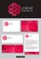 Geometric pink logo icon design with business