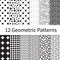 Geometric Polka Dot seamless patterns