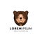 Geometric poly head bear logo