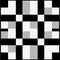 Geometric Puzzle: Black And White Square Pixel Pattern