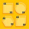 Geometric quotation boxes on yellow background